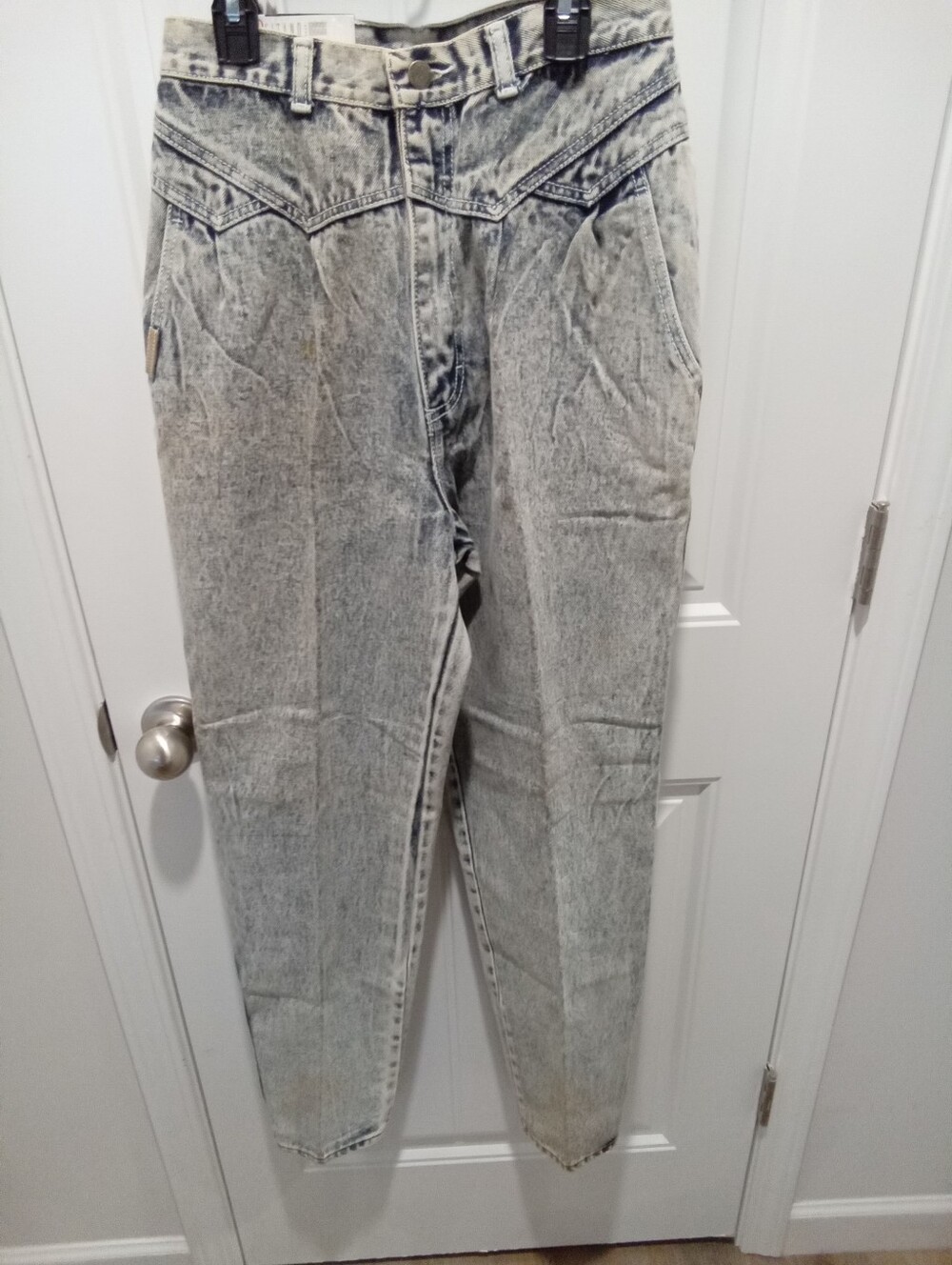 Vintage NWT 80's Gitano Sz 12 Long 29.5x32 Pleated Acid WashMom Jeans Deadstock - Picture 5 of 16